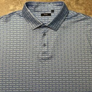 Breezy Polo Shirt Mens 2XL Blue Have A Day Short Sleeve Golf Performance